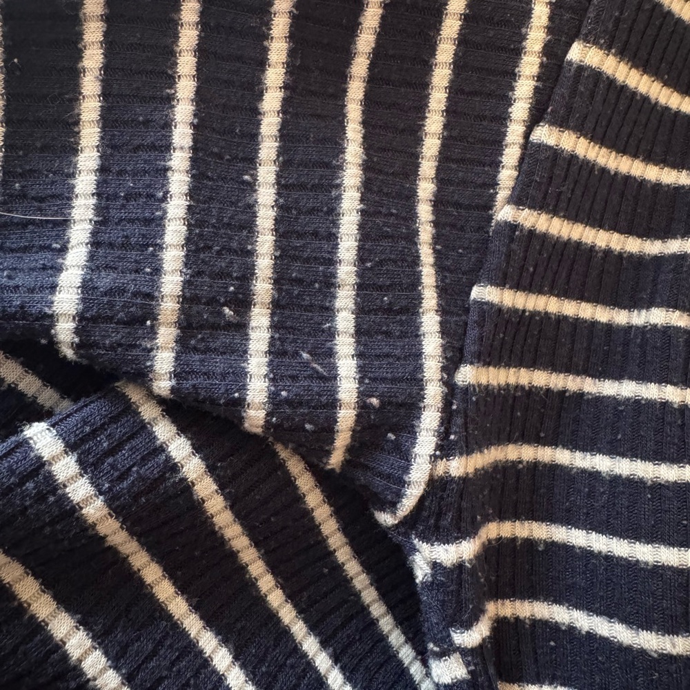 LuLaRoe Navy and White Striped Top - Picture 4 of 5